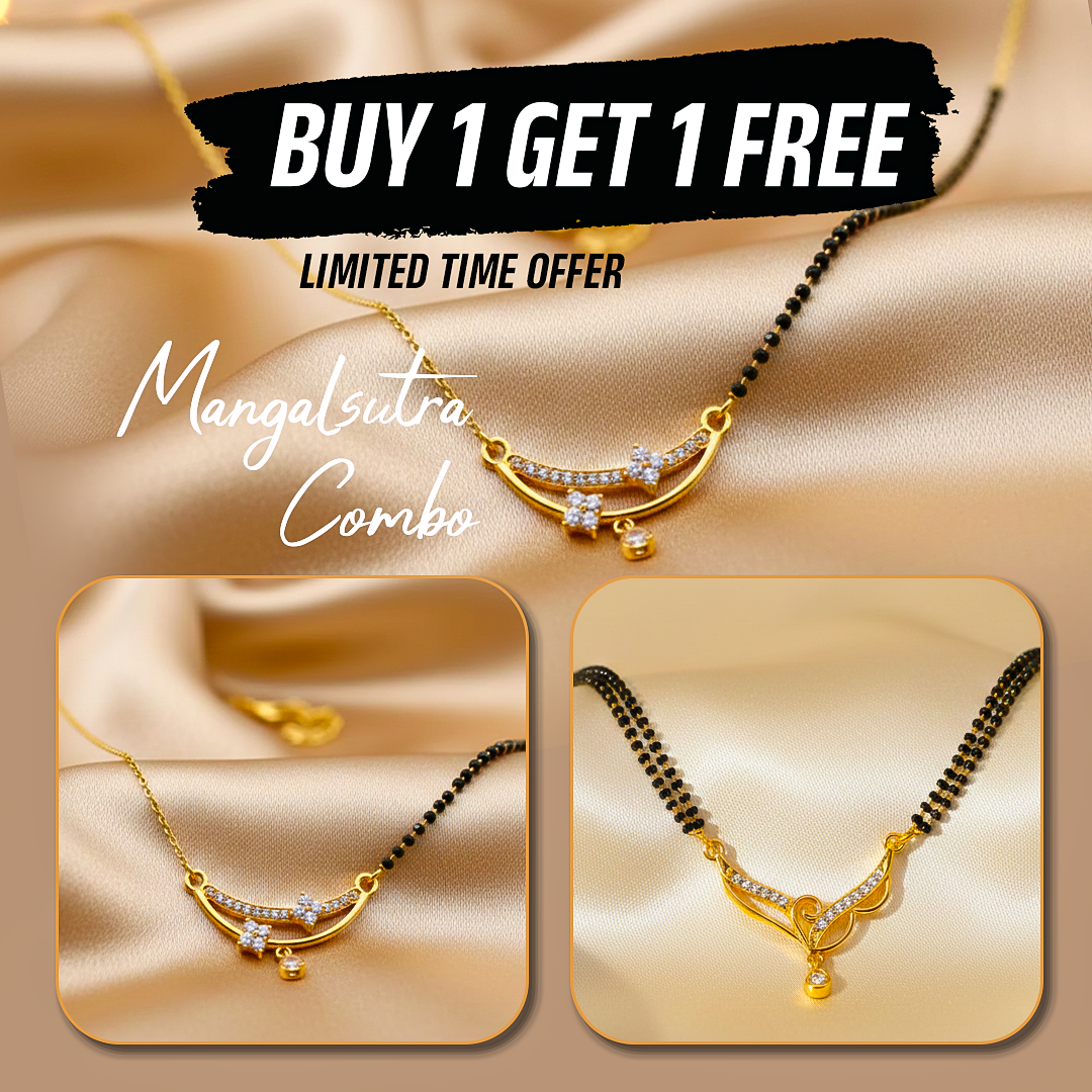 ✨ Elegant Jewelry & Mangalsutra Combo — Perfect Harmony of Tradition & Style ✨